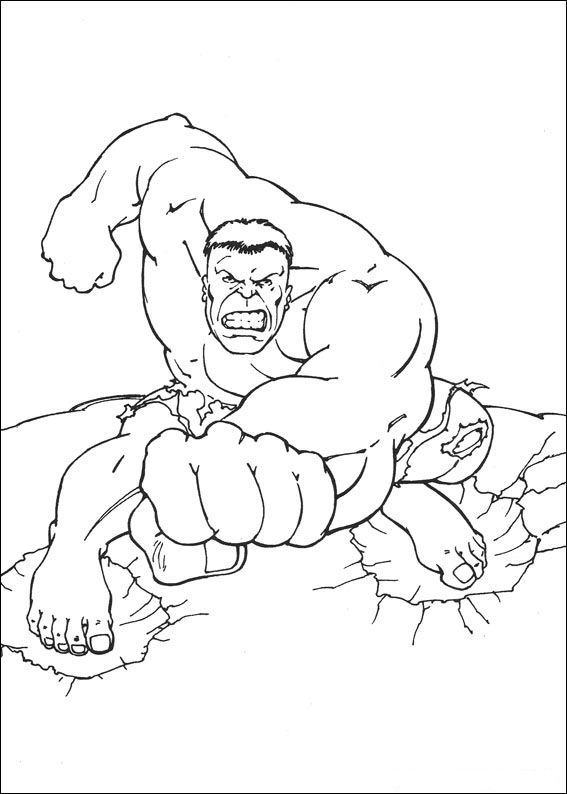 Plansa de colorat cu Hulk 15 7